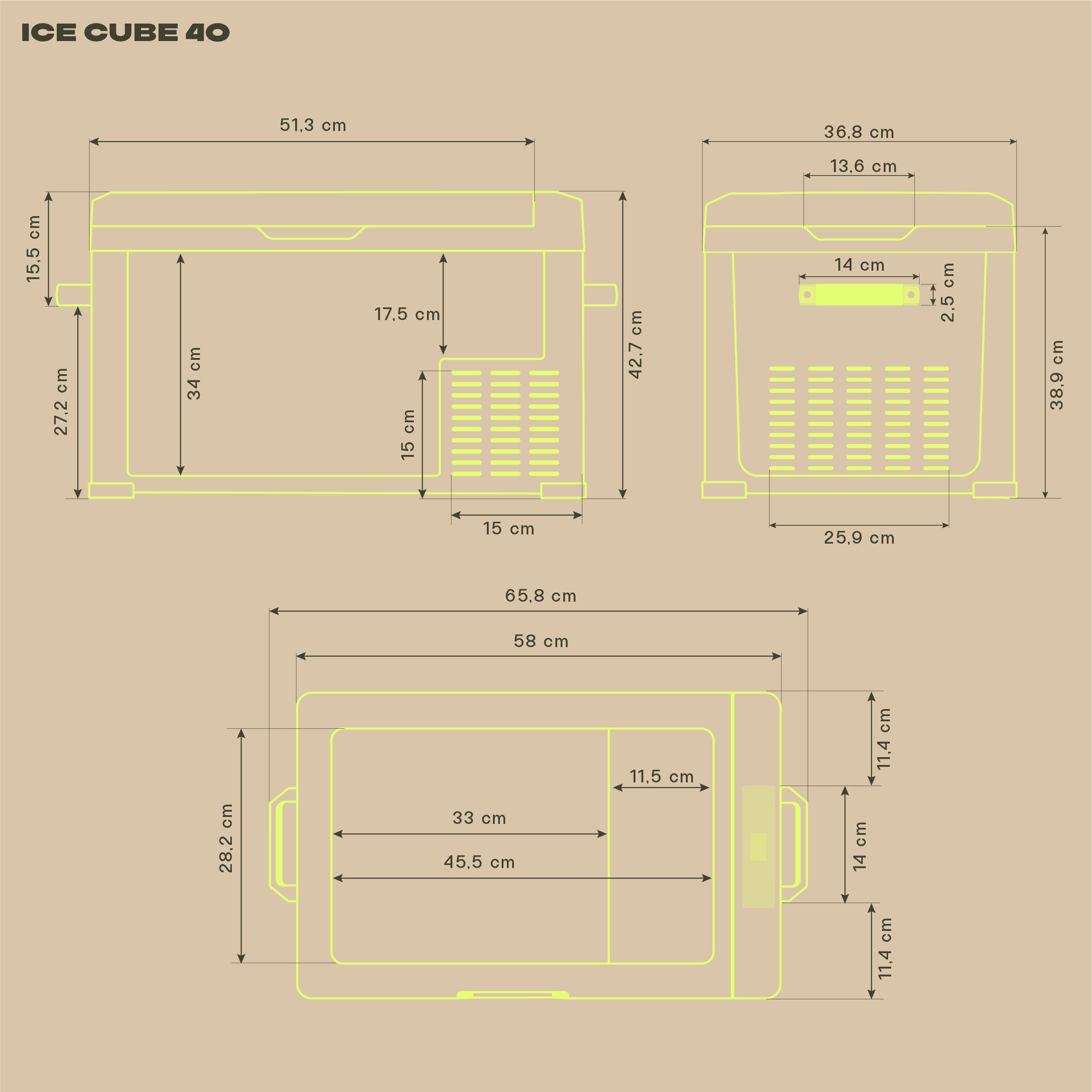 IceCube 40 Kompressor-Kühlbox, 12/24/230 V, 40L