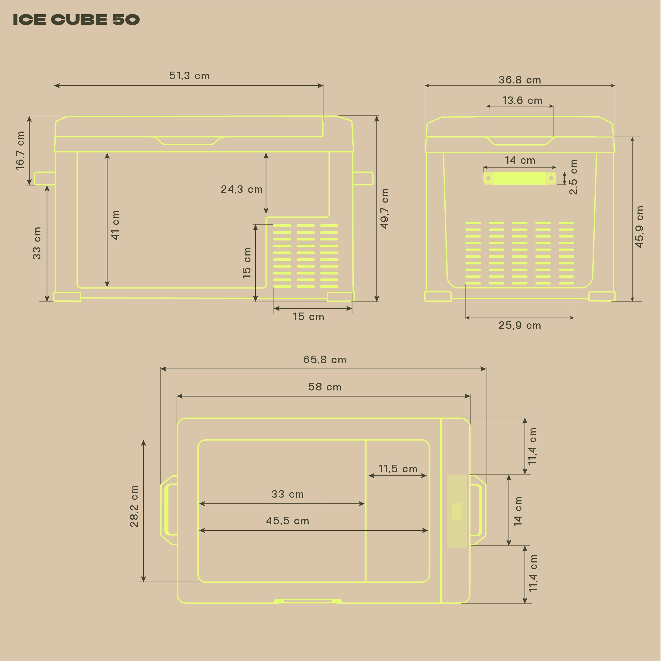 IceCube 50 Kompressor-Kühlbox, 12/24/230 V, 50L