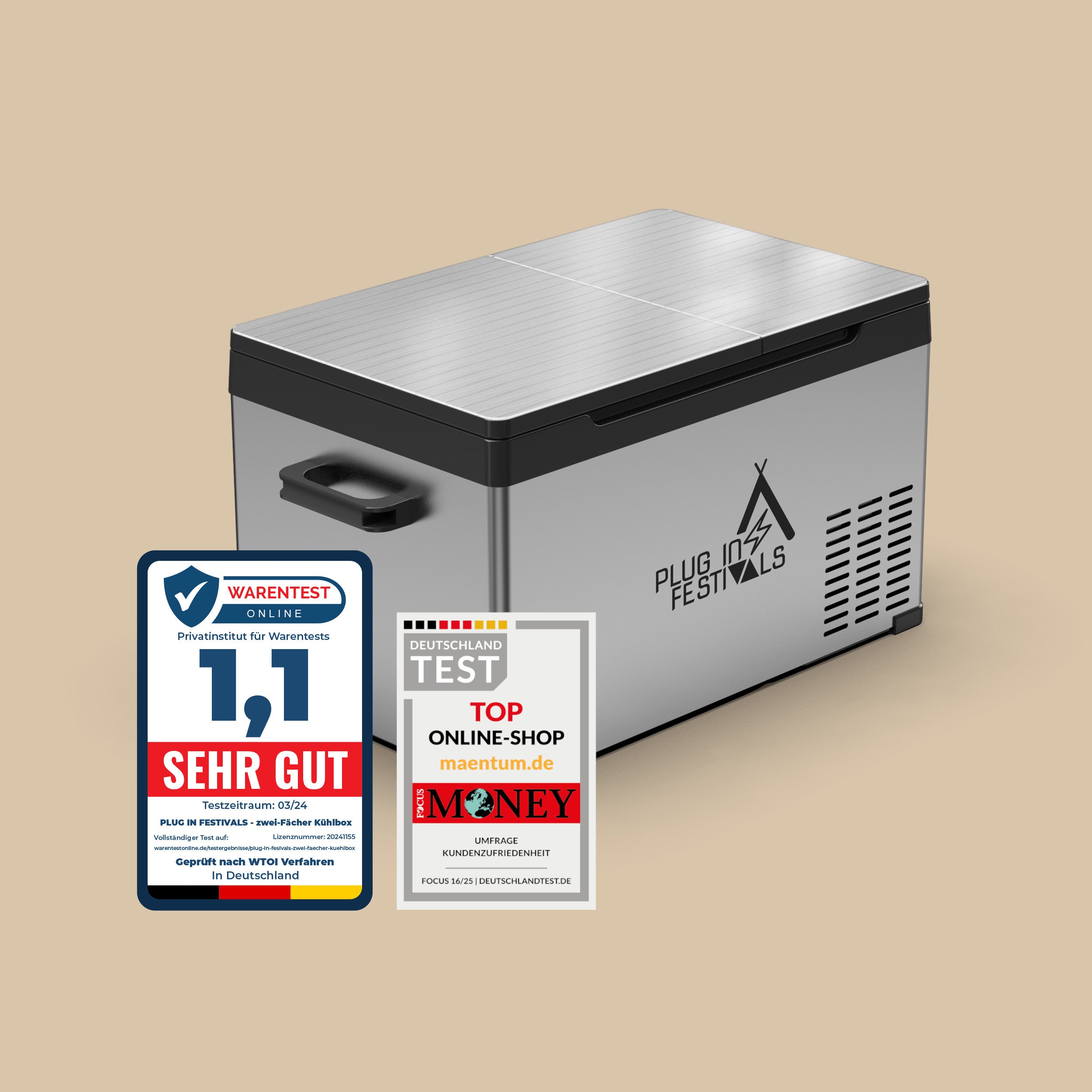 IceCube DUAL 25 Kompressor-Kühlbox, 12/24/230 V, 25L
