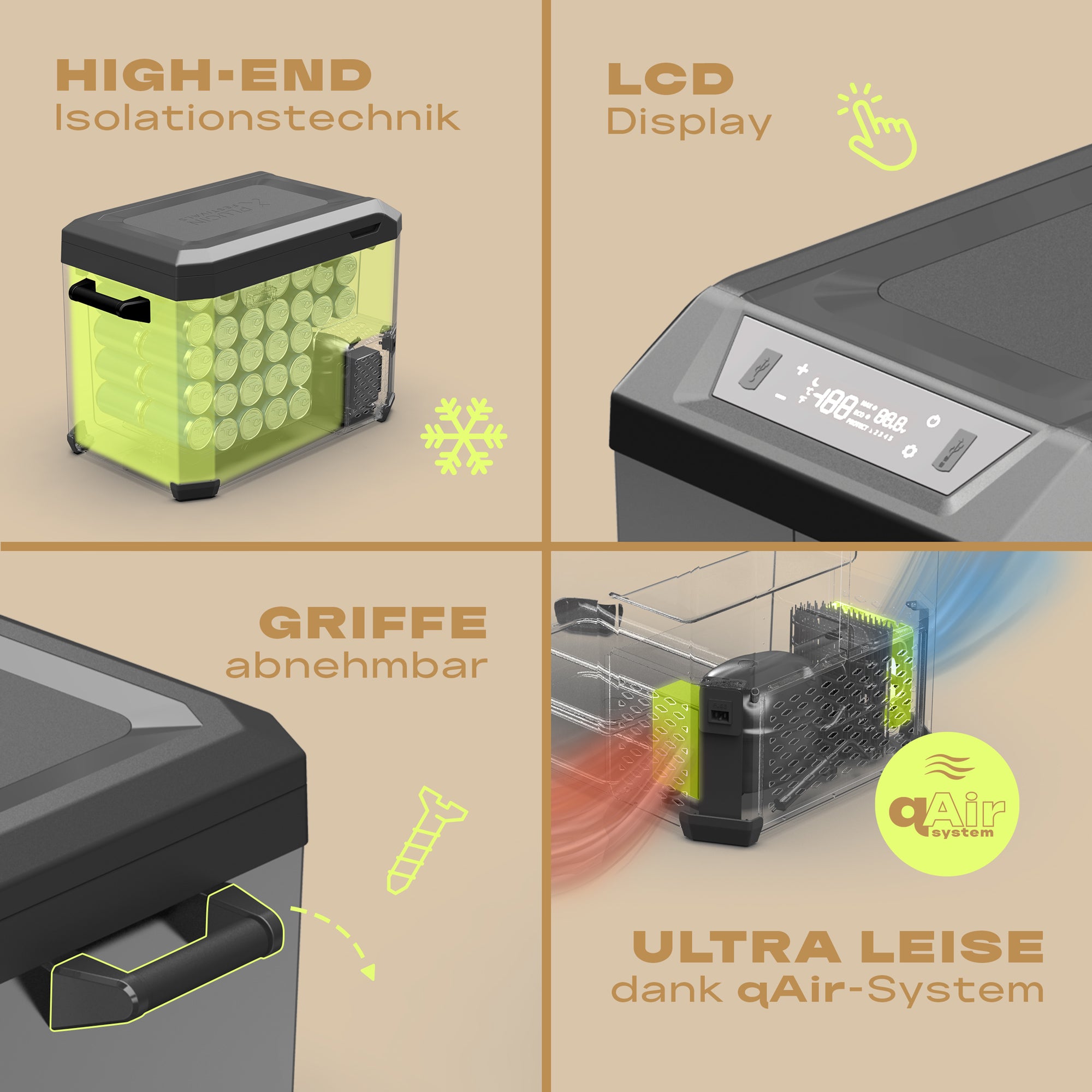 IceCubeX 50 - Kompressor-Kühlbox, 12/24/230V, 50L
