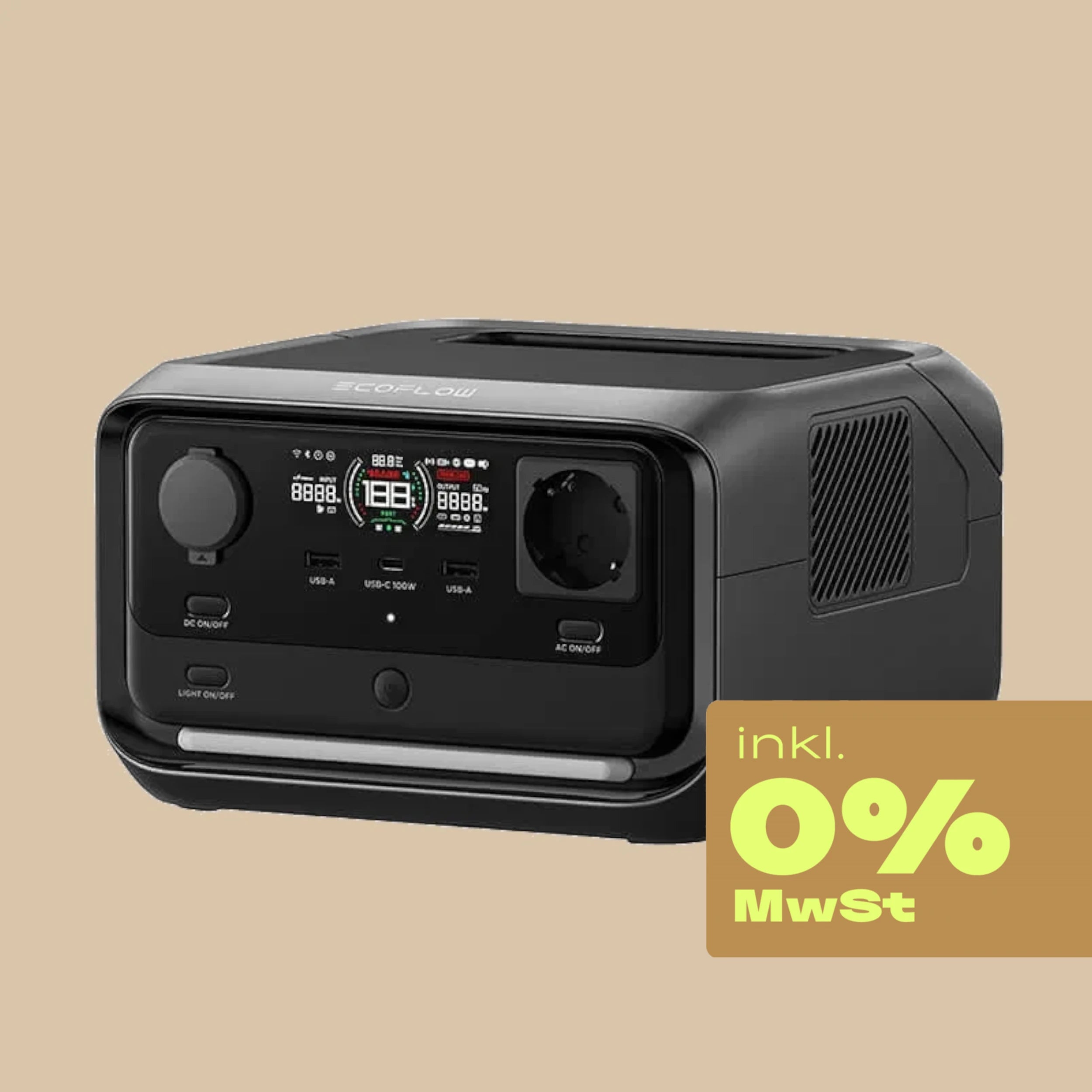 EcoFlow River 3 Plus Powerstation - 286 Wh