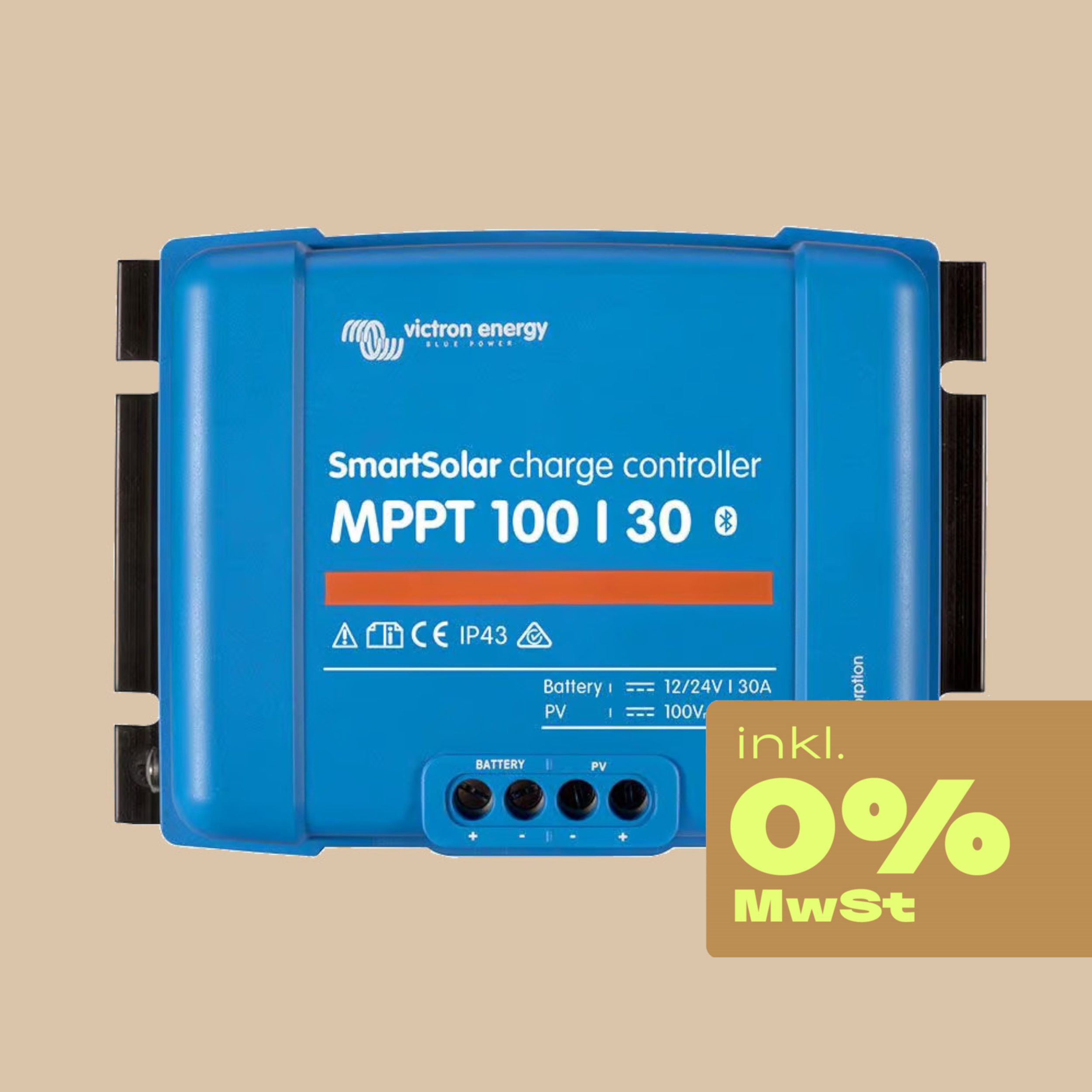 Victron Smartsolar MPPT 100/30 30A 12V 24V Solar Laderegler - 0% MwSt.