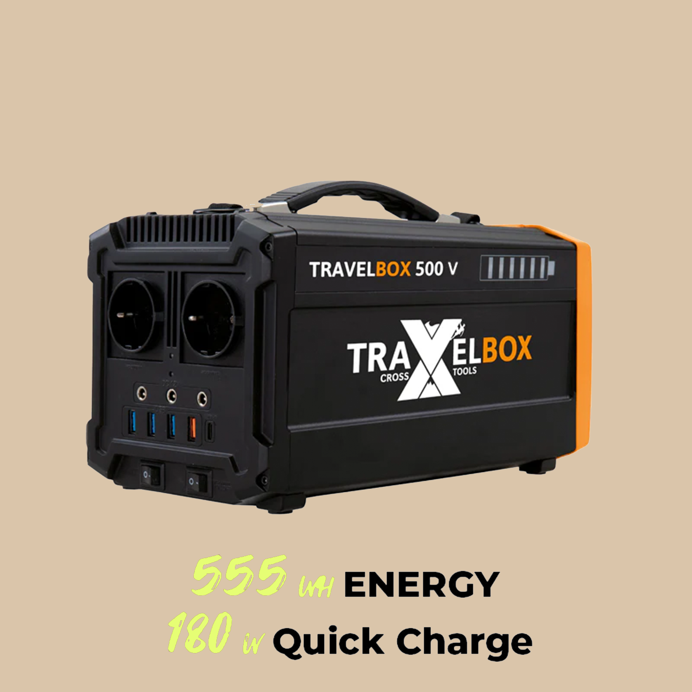 CrossTools Powerstation TRAVELBOX – 555 Wh B-Ware