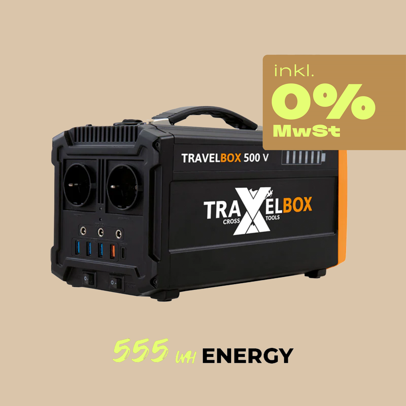 CrossTools Powerstation TRAVELBOX – 555 Wh B-Ware