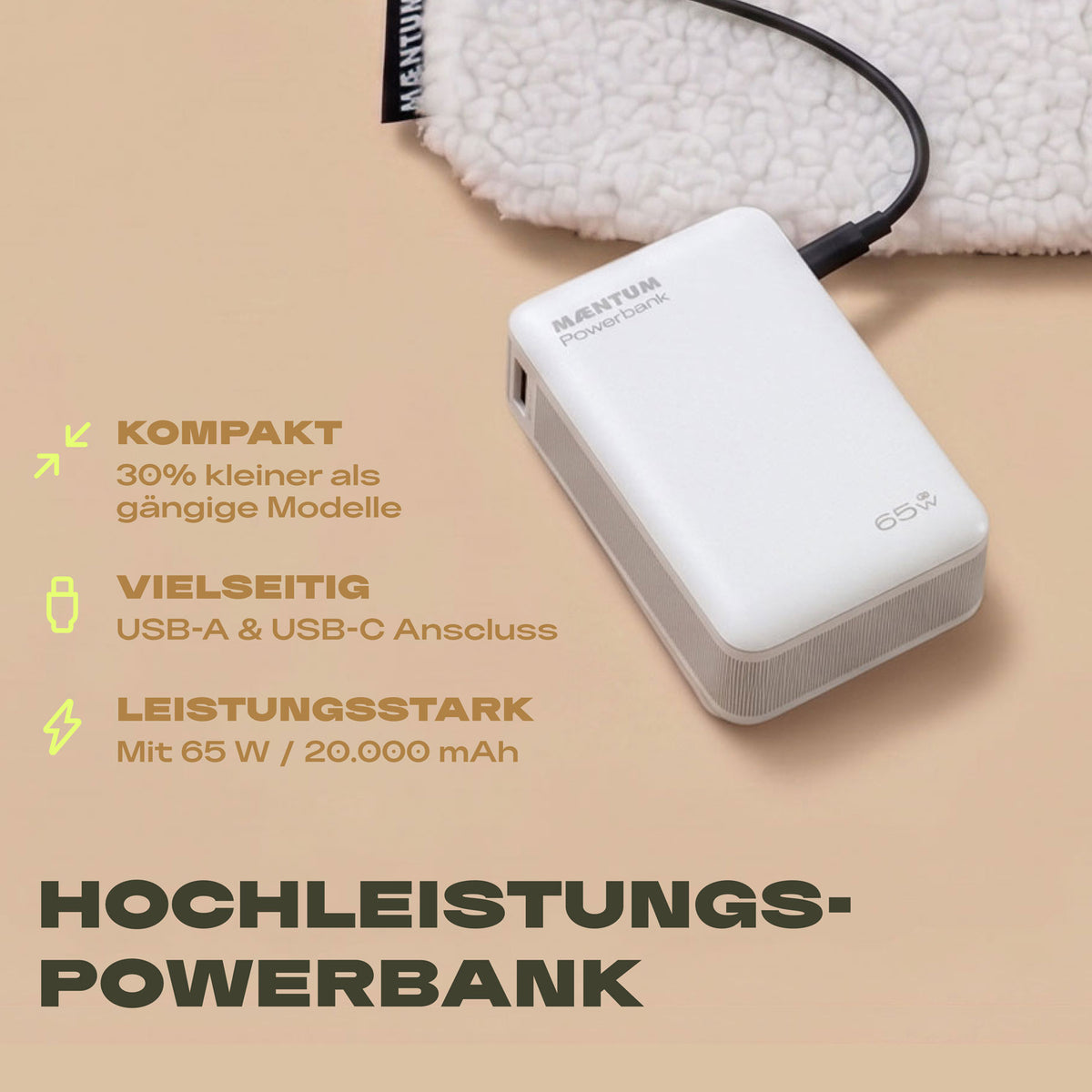 MAENTUM Powerbank 20000 mAh 65 W