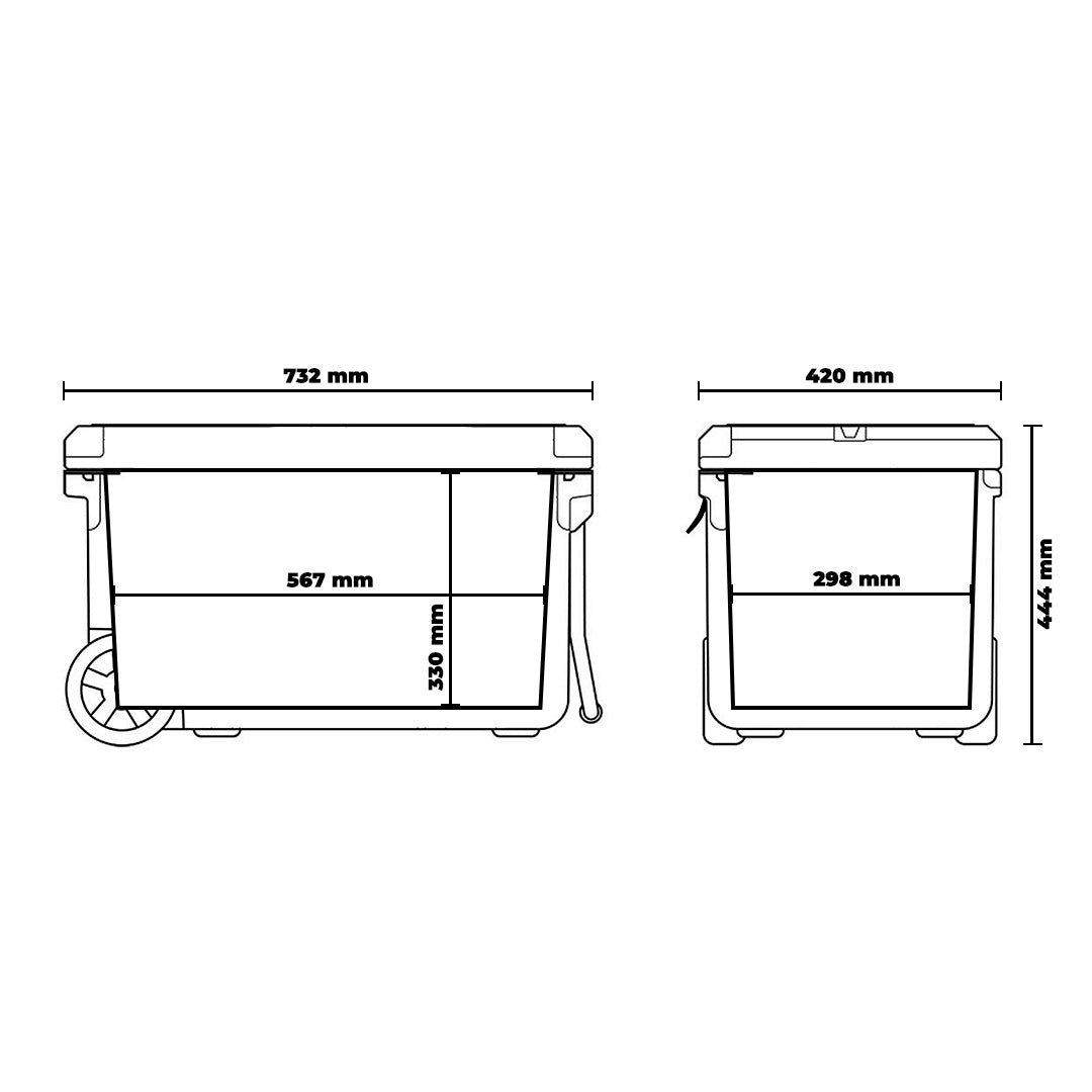 IceHero 55W Passiv-Kühlbox, 55L