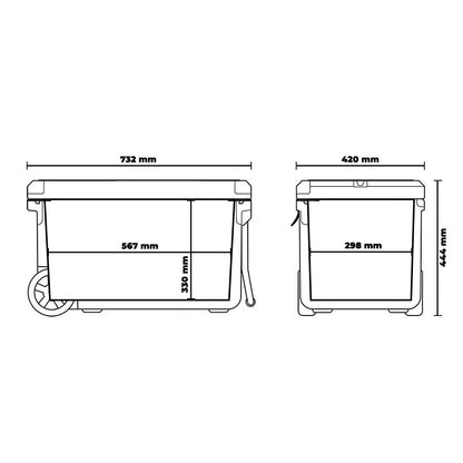 IceHero 55W Passiv-Kühlbox, 55L