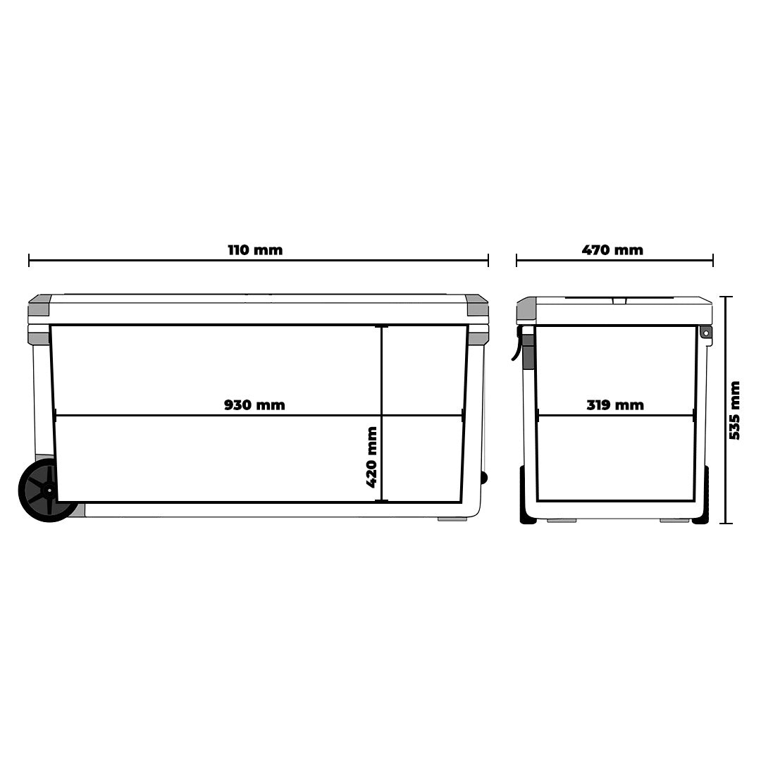 IceHero 120W Passiv-Kühlbox, 120L