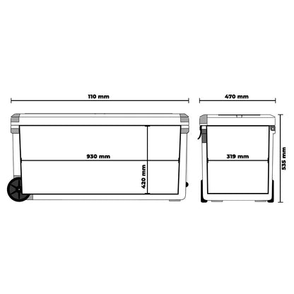 IceHero 120W Passiv-Kühlbox, 120L