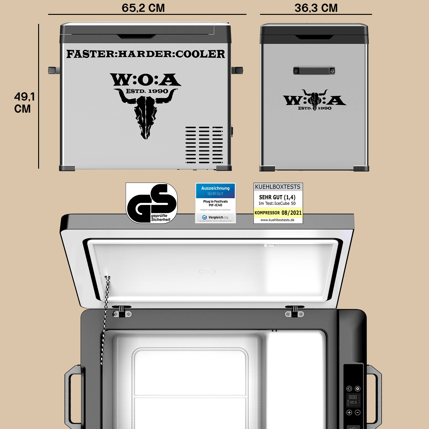 IceCube 50 Kompressor-Kühlbox, Limited Wacken Edition