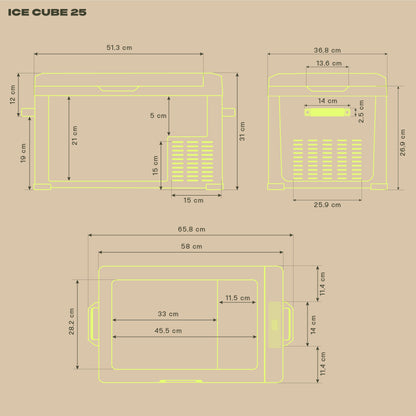 IceCube 25 Kompressor-Kühlbox, 12/24/230 V, 25L