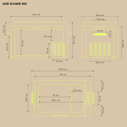 IceCube 40 Kompressor-Kühlbox, 12/24/230 V, 40L